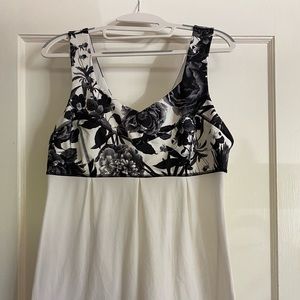 Lululemon tank top with draw string at bottom.